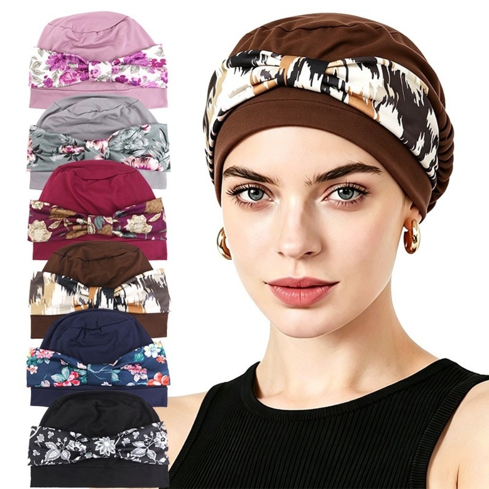 Bow Tie Pre Tied - Soft Elastic Pre-Tied Turban Hat Solid