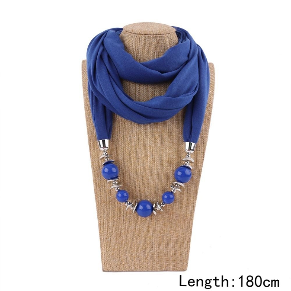 New Chiffon Scarf Beaded Solid - Infinity Scarf Knit 评论和价格