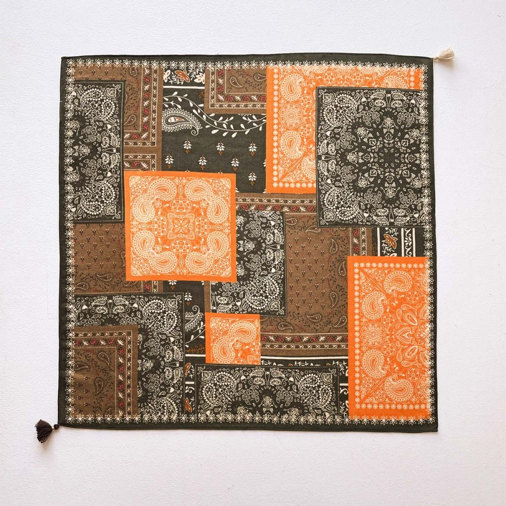 Tassel Scarf Women Square Cott - Ascot Neck Scarf 评论和价格