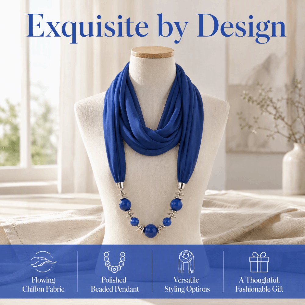New Chiffon Scarf Beaded Solid - Infinity Scarf Knit 评论和价格
